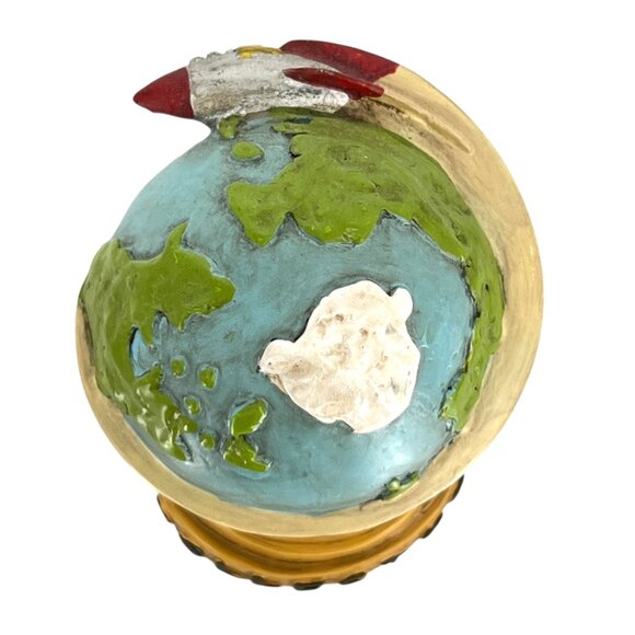 Fossil Collectors Club Around The World Globe Bobble Statue Advertising Display - Picture 5 of 9